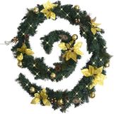 vidaXL Guirlande de Noël avec LED - 2,7 m - PVC - vert