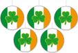 Merkloos / Sans marque Fest-Dekor Gmbh Ierland vlag thema hangdecoratie - 5x - Dia 28 cm