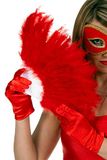 Wilbers & Wilbers Waaier met veren rood
