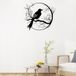Ibenzoa® Décoration murale en métal avec motif oiseau et branche