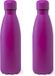 Merkloos / Sans marque Makito Western Europe RVS waterfles/drinkfles fuchsia met schroefdop - 4x - 790 ml - Sportfles - Bidon - extra groot