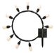 Guirlande lumineuse solaire avec effet flamme, 10 LED, lumière blanc chaud, 8 mètres