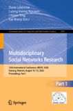 Multidisciplinary Springer Nature Communications in Computer and Information Science 3091: Multidisciplinary Social Networks Research