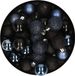 Kaemingk B.V. Petites boules de Noël - 34 pièces - noir et bleu foncé - D3 cm - plastique