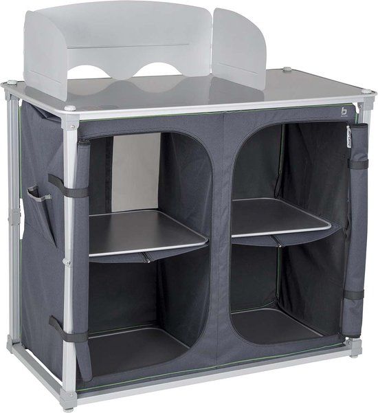 Bo-Camp Kookeiland Icefield Quick-Up - 101x49x85 cm - Antraciet