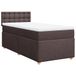 vidaXL Boxspringbed met matras, donkerbruin, 120x190 cm, gestoffeerd