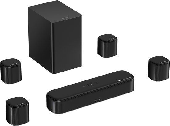 ULTIMEA Aura S5T - 7.1 Soundbar - Dolby Atmos - Home Cinema Systeem - met subwoofer en surroundluidsprekers - Zwart