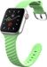 By Qubix - Siliconen 'Twist' bandje - Groen - Geschikt voor Apple Watch 38mm / 40mm / 41mm / 42mm