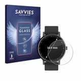 Savvies - Glas Screenprotector voor Horloges (Rond, ø: 34 mm) - Gehard Beschermglas 9H 3 Stuks
