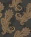 Rasch 746464 Vliesbehang zwart goud metallic ornamenten Indiaas
