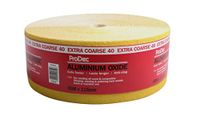 ProDec 50 m rol 40 korrel extra grof geel aluminiumoxide schuurpapier voor het schuren van hout, verf, gips, vulmiddel, metaal en meer, 115 mm breed schuurpapier compatibel met machineschuurmachines