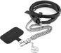 Guess Crossbodyband PU 4G ketting met bedel, noir