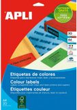 Apli Printer Labels Green 20 Sheets 210 x 297 mm