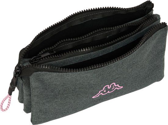 Kappa Silver Pink Pen Case - Grey - 22 x 12 x 3 cm