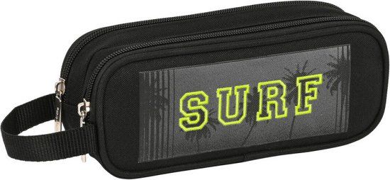 Safta Surf Black Pencil Case (21 x 8 x 6 cm)