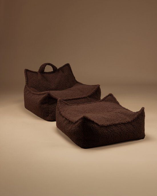 Wigiwama Teddy Square Ottoman / Poef - 80x70x50cm - Warm Hazel