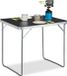 Relaxdays Campingtafel Inklapbaar Aluminium/MDF 70 x 80 x 60 cm Zilver/Grijs