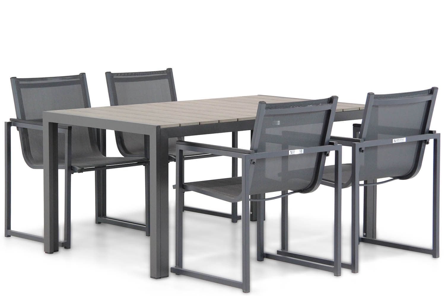 Lifestyle Garden Furniture Lifestyle Delgada/Young 155 cm dining tuinset 5-delig - 7423621172162