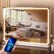 Hollywood Miroir avec Éclairage – Miroir de Maquillage – Miroir avec Lampes LED – Miroir de Maquillage Dimmable – Miroir de Table – Miroir Cosmétique – Miroir de Maquillage – Miroir Éclairé – Miroir Beauté – Miroir de Maquillage