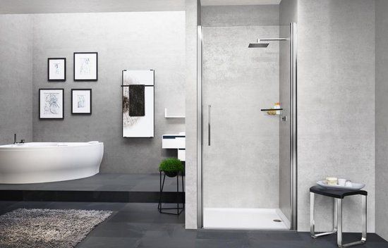 Novellini Young 2.0 Douchedeur Y21B92-1B | 92-96cm | Helder | Chroom