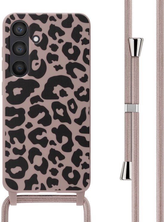 imoshion Hoesje - Geschikt voor Samsung Galaxy S24 - Siliconen design hoesje met koord - Animal Pink