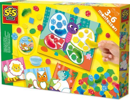 SES Creative 14062 Montessori Speelgoed Kleuren en materialen sorteren