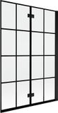 Mexen Mist paroi de douche en 2 éléments droit 120 x 150 cm, grille noire, noir