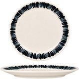 Bonna Dinerbord - Lavis Black - Porselein - 25 cm - set van 6