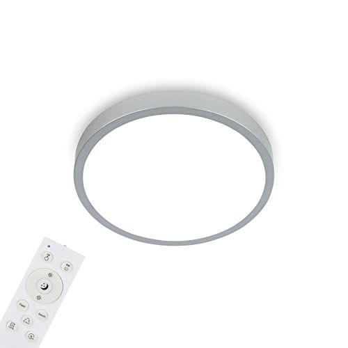 Briloner LED Plafondlamp RGBW - Dimbaar - Kleurrijk - Neutraal Wit - Zilver - Ø380mm