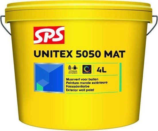 SPS Unitex 5050 Matte Muurverf - Wit - 4L - Binnen & Buiten