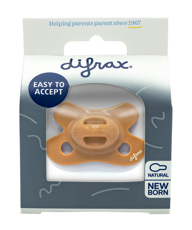 Difrax Fopspeen Natural Newborn Uni Caramel
