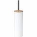 Tendance Toilet/badkamer toiletborstel met houder - Bamboo Vibe - wit - D10 x H40 cm