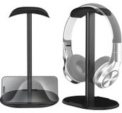 Support de casque - Barre de support en Aluminium - Pied en ABS - Noir - Pour gaming et bureau