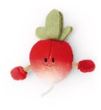 NICI 61864 Mini MagNICI radijs, 7 cm, rood, knuffeldier met magneet