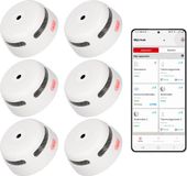 X-Sense XS01-WX Détecteur de fumée intelligent avec Wifi - 6 Détecteurs de fumée - X-Sense Home Security - Conforme à la norme européenne - Alarme incendie