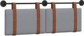 vidaXL - Hangend hoofdbord - Lichtgrijs - Antiek - PU