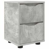 vidaXL Nachtkastje Beton Grijs 30,5 x 30 x 43 cm Bewerkt Hout