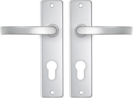 AXA Deurbeslag set Binnendeur - Edge Basic Blok - Deurkruk Aluminium - met cilindergat - PC72