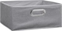 5five Opbergmand/kastmand - grijs - linnen - 14 liter - 31 x 31 x 15 cm