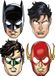 UNIQUE - Justice League Maskers - 8 stuks - Carnaval - Karton