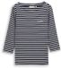 Tom Tailor - Shirt met lange mouwen en streepjesmotief - Maat XXL - navy blue offwhite stripe