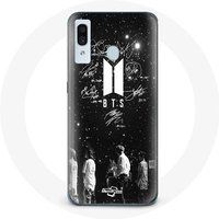 Maniacase Hoesje voor Samsung Galaxy A20e BTS Handtekening leden Rm Jin Jimin V Suga Jungkook J-hope