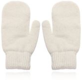 LGT JWLS Witte Gebreide Dameswanten - Luxe Konijnenbont Look