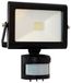 tibelec 350220 projector LED extra vlak met bewegingsmelder aluminium/glas 10 W zwart