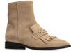 Manfield Dames Taupe Suède Enkellaarsjes met Studs Maat 36