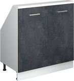 Vicco Rion Kast voor schuine wand – met 2 deuren Zwart beton/wit