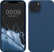 kwmobile telefoonhoesje geschikt voor Apple iPhone 14 - Hoesje met siliconen coating - Smartphone case in donkerblauw
