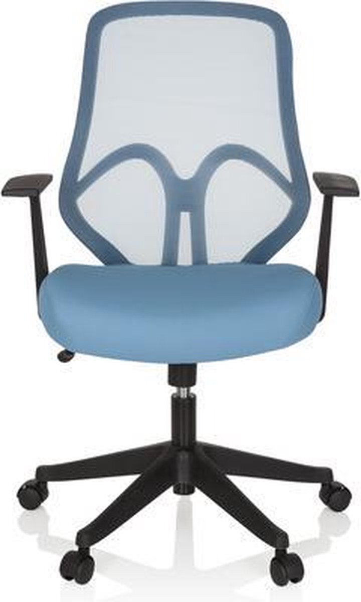 HJH OFFICE AMIKO Zwart/Blauw - Thuisgebruik bureaustoel Zwart / Blauw