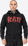 Benlee Vitalino Sweatjack met capuchon en ritssluiting, normale pasvorm, katoen, zwart/rood, 3XL