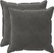 vidaXL - Kussensloop - 2 stuks - HOUTEN - Donkergrijs - 60 x 60 cm - Fluweel